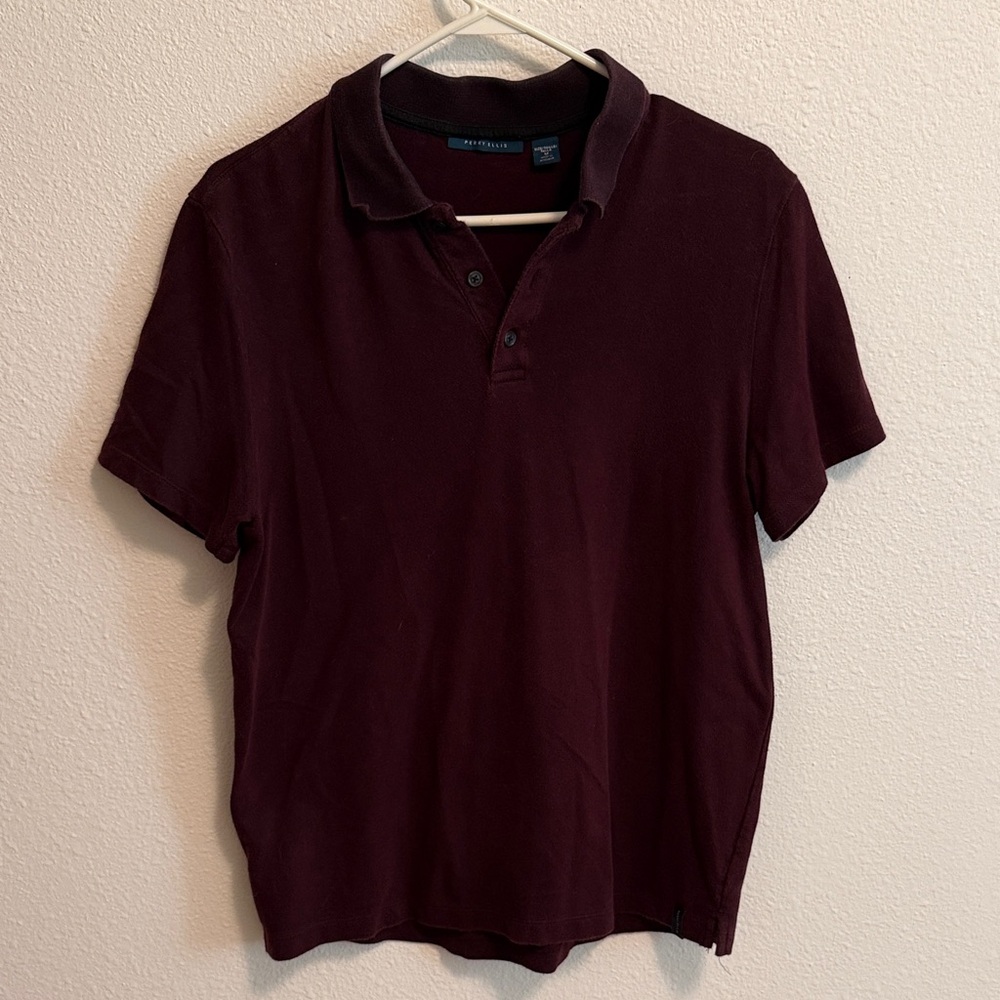 Perry Ellis Deep Burgundy Polo Shirt
